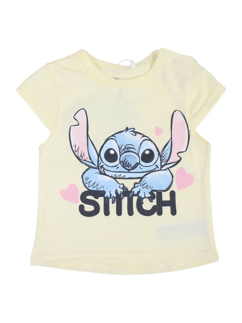 Lilo & Stitch - Ensemble T-shirt et Legging bébé Fille Lilo et Stitch Jaune - Kiabi