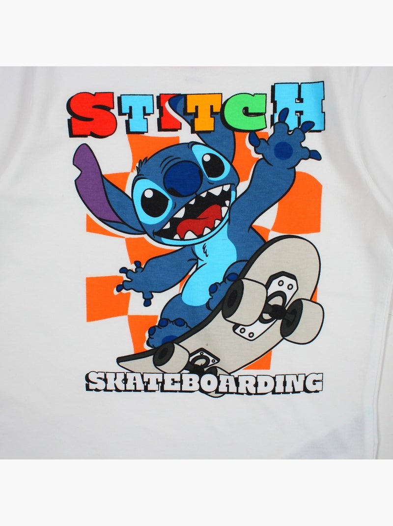 Lilo & stitch - ensemble t-shirt manches courtes et short imprimés Bleu marine - Kiabi