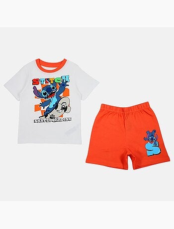 Lilo & stitch - ensemble t-shirt manches courtes et short imprimés
