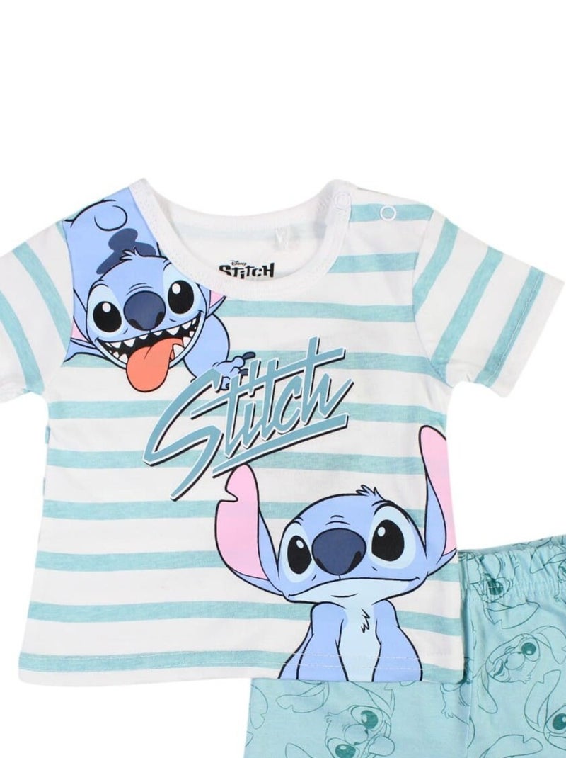 Lilo & Stitch - Ensemble ​​T-shirt short Imprimé Lilo Et Stitch Bleu - Kiabi