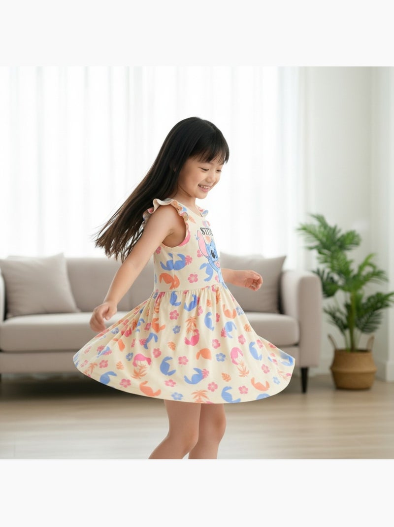 Lilo & Stitch - Robe à motifs avec personnage Orange - Kiabi