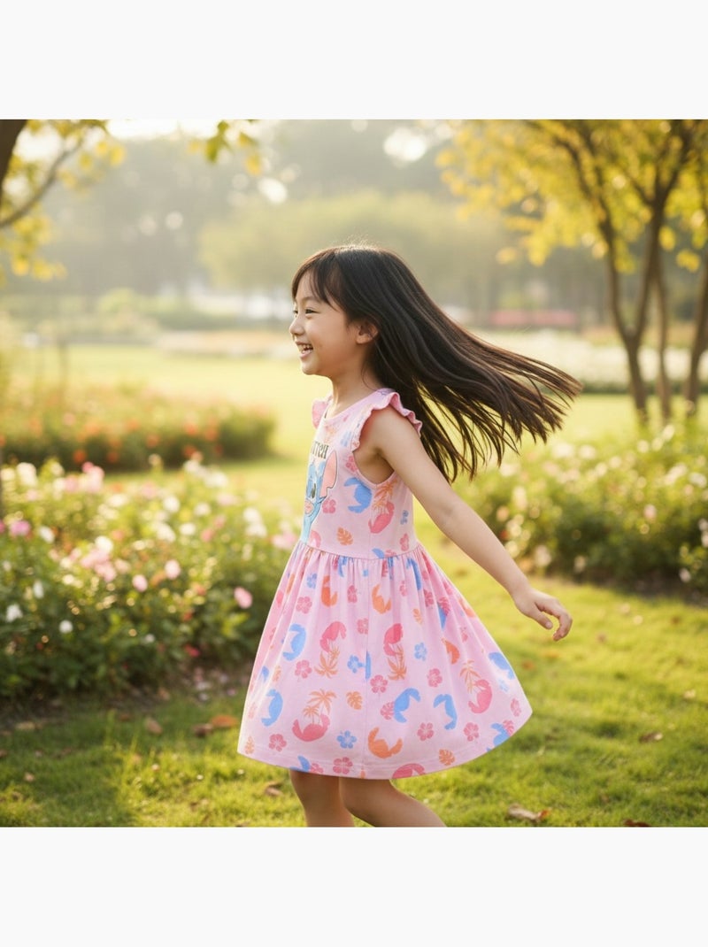Lilo & Stitch - Robe à motifs avec personnage Rose - Kiabi