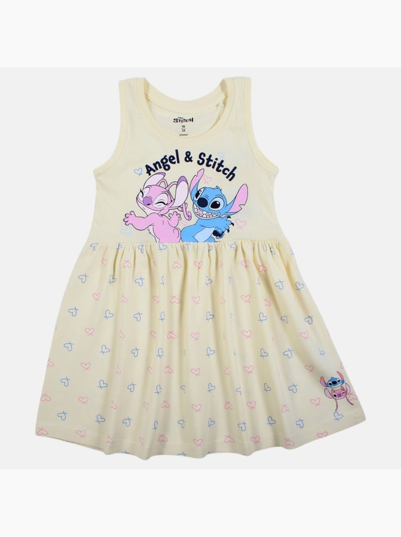 Lilo & Stitch - Robe à motifs coeur avec personnage Jaune - Kiabi