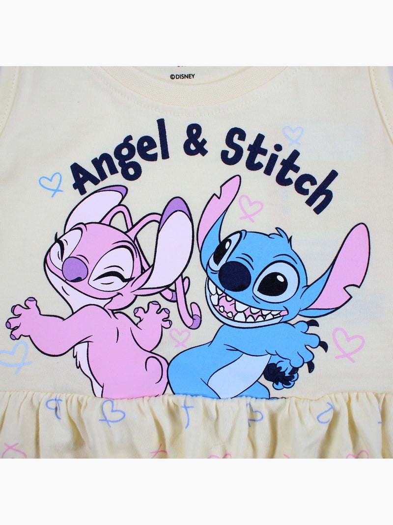 Lilo & Stitch - Robe à motifs coeur avec personnage Jaune - Kiabi