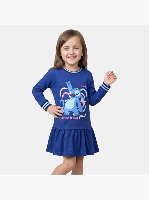 Lilo & stitch - robe manches longues imprimée, col rond - Kiabi Lilo & stitch - robe manches longues imprimée, col rond - Kiabi