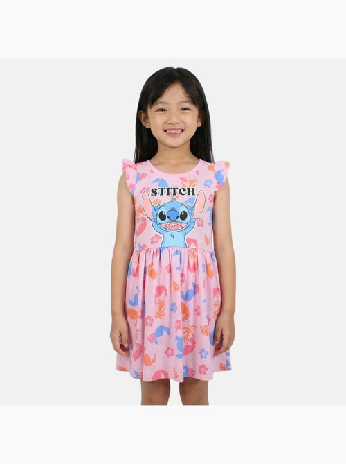 Lilo & stitch - robe sans manches à motifs, col rond et finitions volantées - Kiabi Lilo & stitch - robe sans manches à motifs, col rond et finitions volantées - Kiabi