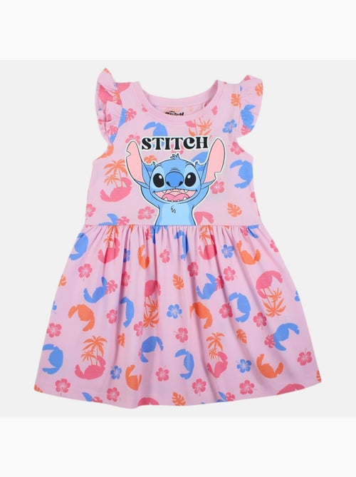 Lilo & stitch - robe sans manches à motifs, col rond et finitions volantées - Kiabi Lilo & stitch - robe sans manches à motifs, col rond et finitions volantées - Kiabi
