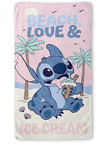 Lilo & Stitch - Serviette de plage enfant avec dessin Lilo et Stitch
