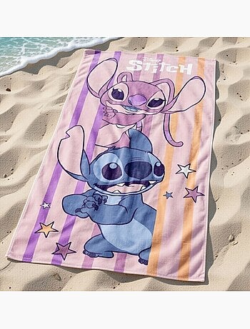 Lilo & Stitch - Serviette de plage enfant avec dessin Lilo et Stitch