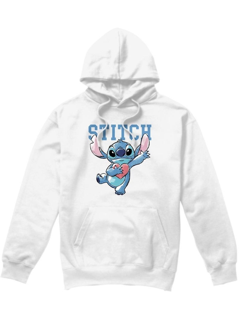 Lilo & Stitch - Sweat à capuche CLUTCHING HEARTS Blanc - Kiabi