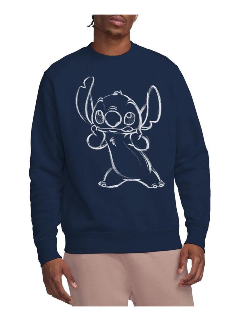 Lilo & Stitch - Sweat style Croquis Bleu marine - Kiabi
