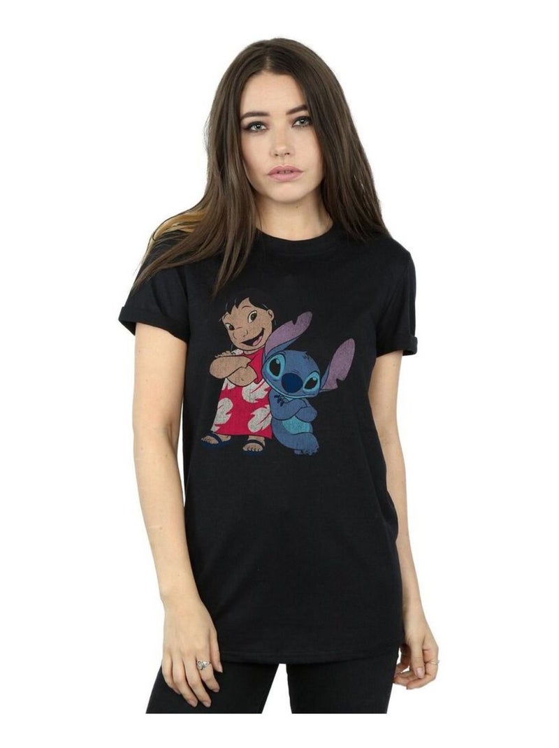Lilo & Stitch - T-shirt CLASSIC Noir - Kiabi