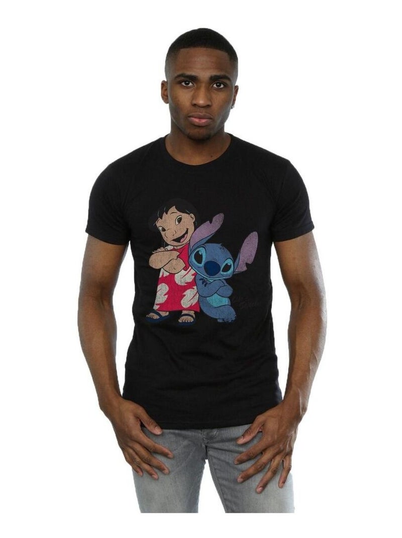 Lilo & Stitch - T-shirt CLASSIC Noir - Kiabi