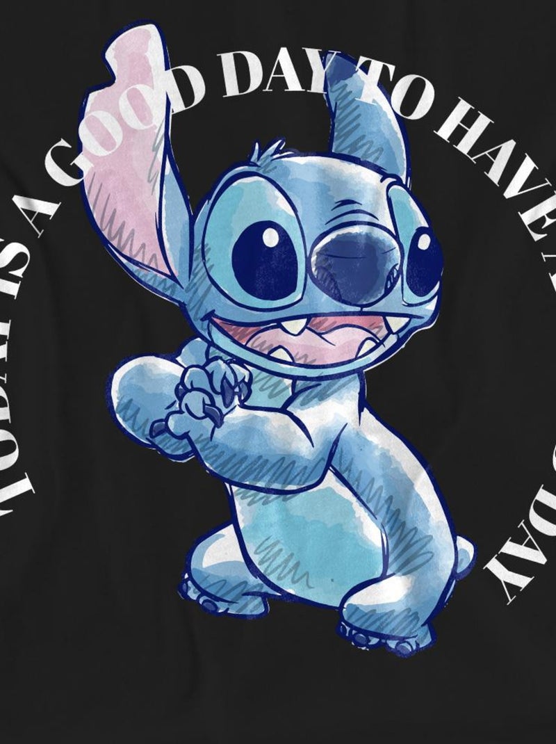 Lilo & Stitch - T-shirt GOOD DAY Noir - Kiabi
