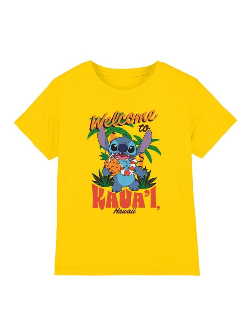 Lilo & Stitch - T-shirt KAUAI'I Jaune - Kiabi