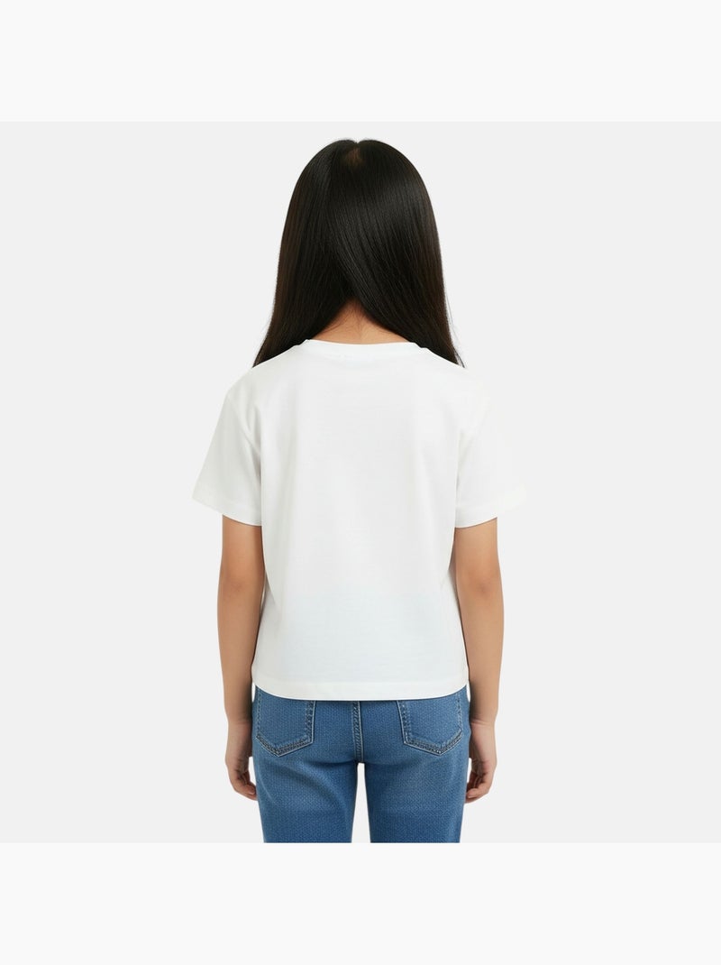 Lilo & Stitch - T-shirt manches courtes fille avec personnage Blanc - Kiabi