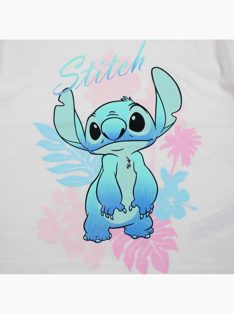 Lilo & Stitch - T-shirt manches courtes fille avec personnage Blanc - Kiabi