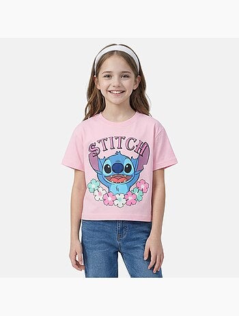 Lilo & Stitch - T-shirt manches courtes fille avec personnage