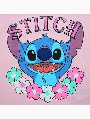 Lilo & Stitch - T-shirt manches courtes fille avec personnage