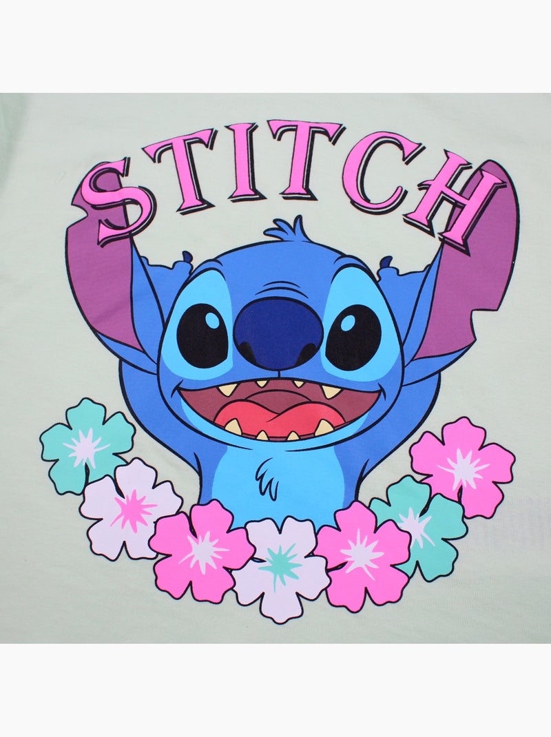 Lilo & Stitch - T-shirt manches courtes fille avec personnage Vert - Kiabi