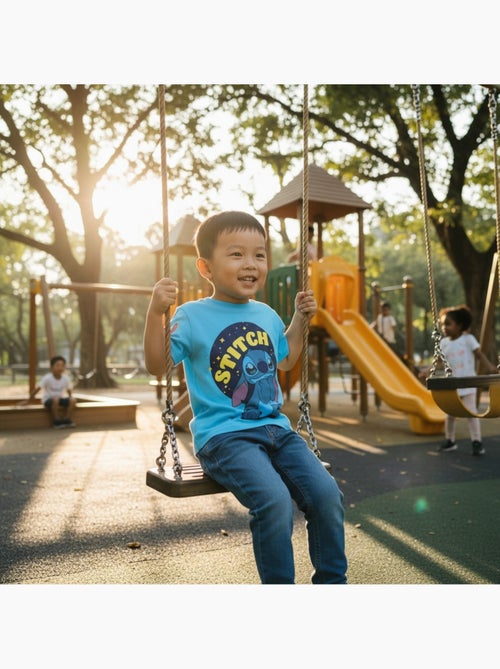 Lilo & Stitch - T-shirt manches courtes garçon avec personnage - Kiabi