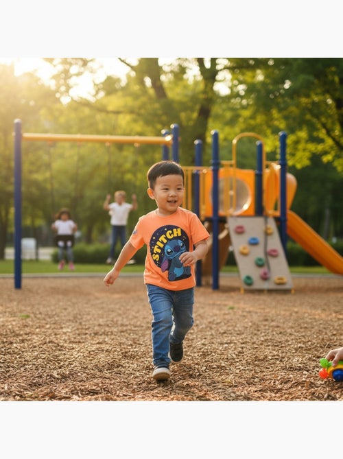 Lilo & Stitch - T-shirt manches courtes garçon avec personnage - Kiabi