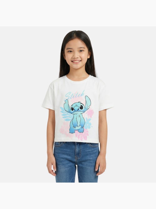 Lilo & stitch - t-shirt manches courtes imprimé, col rond - Kiabi