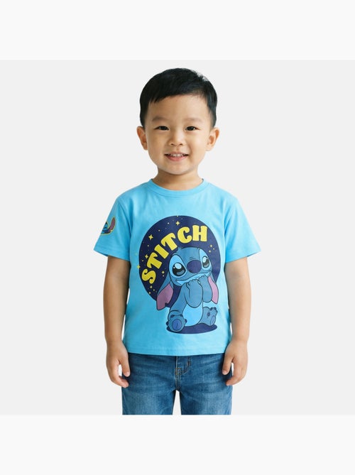 Lilo & stitch - t-shirt manches courtes imprimé, col rond - Kiabi