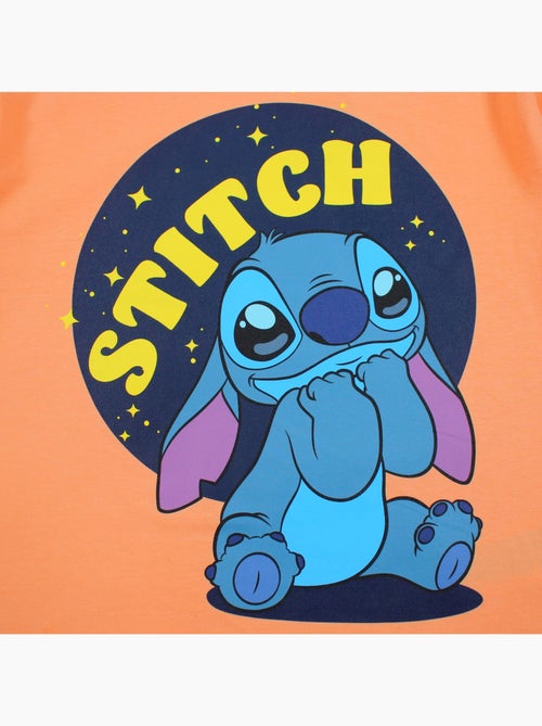 Lilo & stitch - t-shirt manches courtes imprimé, col rond - Kiabi