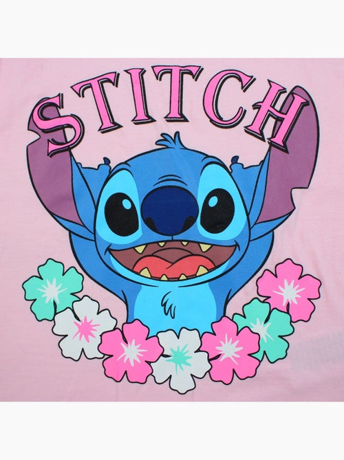 Lilo & stitch - t-shirt manches courtes imprimé, col rond - Kiabi