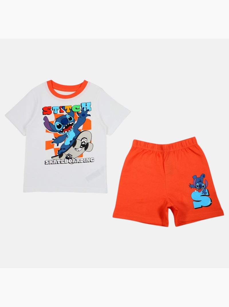 Lilo & Stitch - T-shirt manches courtes personnage avec short Orange - Kiabi