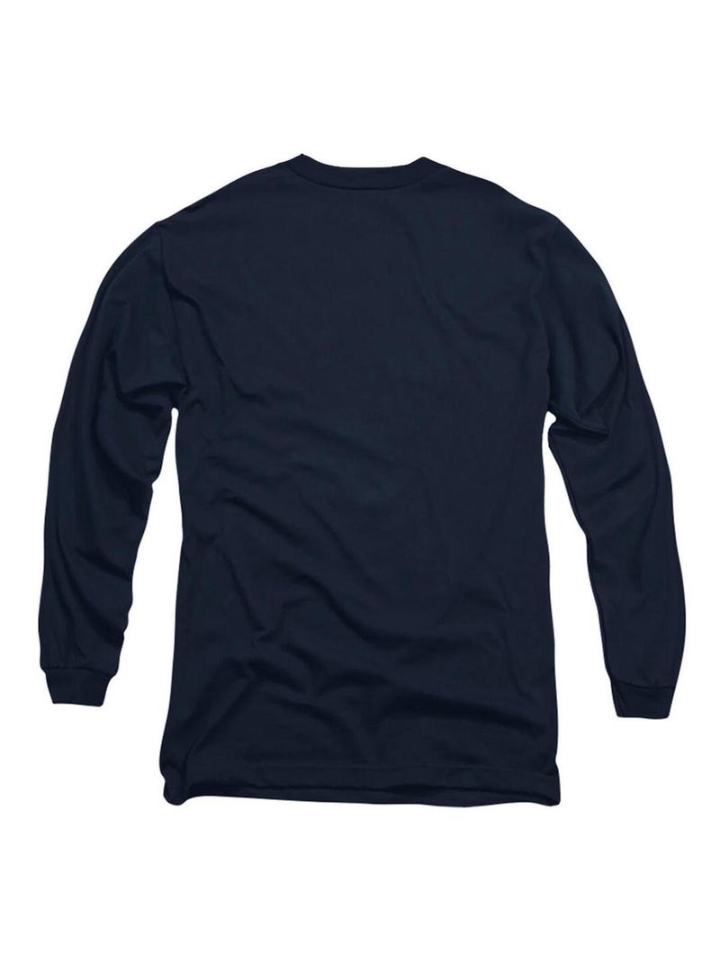 Lilo & Stitch - T-shirt manches longues style Croquis Bleu marine - Kiabi