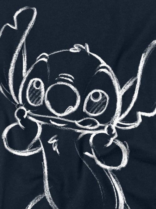 Lilo & Stitch - T-shirt manches longues style Croquis - Kiabi