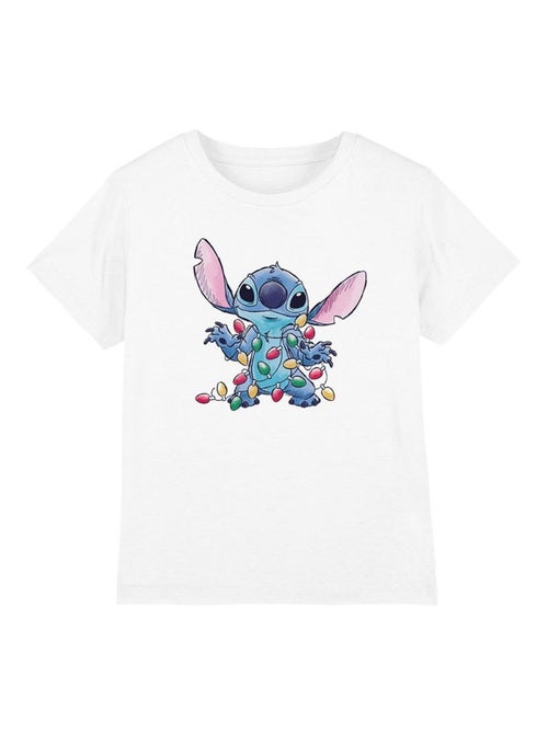 Lilo & Stitch - T-shirt motif croquis et lumières de Noël - Kiabi