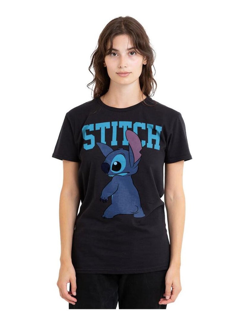 Lilo & Stitch - T-shirt motif pose classique Noir - Kiabi