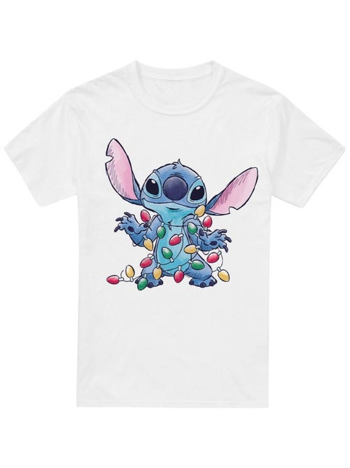 Lilo & Stitch - T-shirt motifs croquis et lumières de Noël - Kiabi
