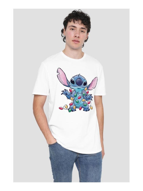 Lilo & Stitch - T-shirt motifs croquis et lumières de Noël - Kiabi