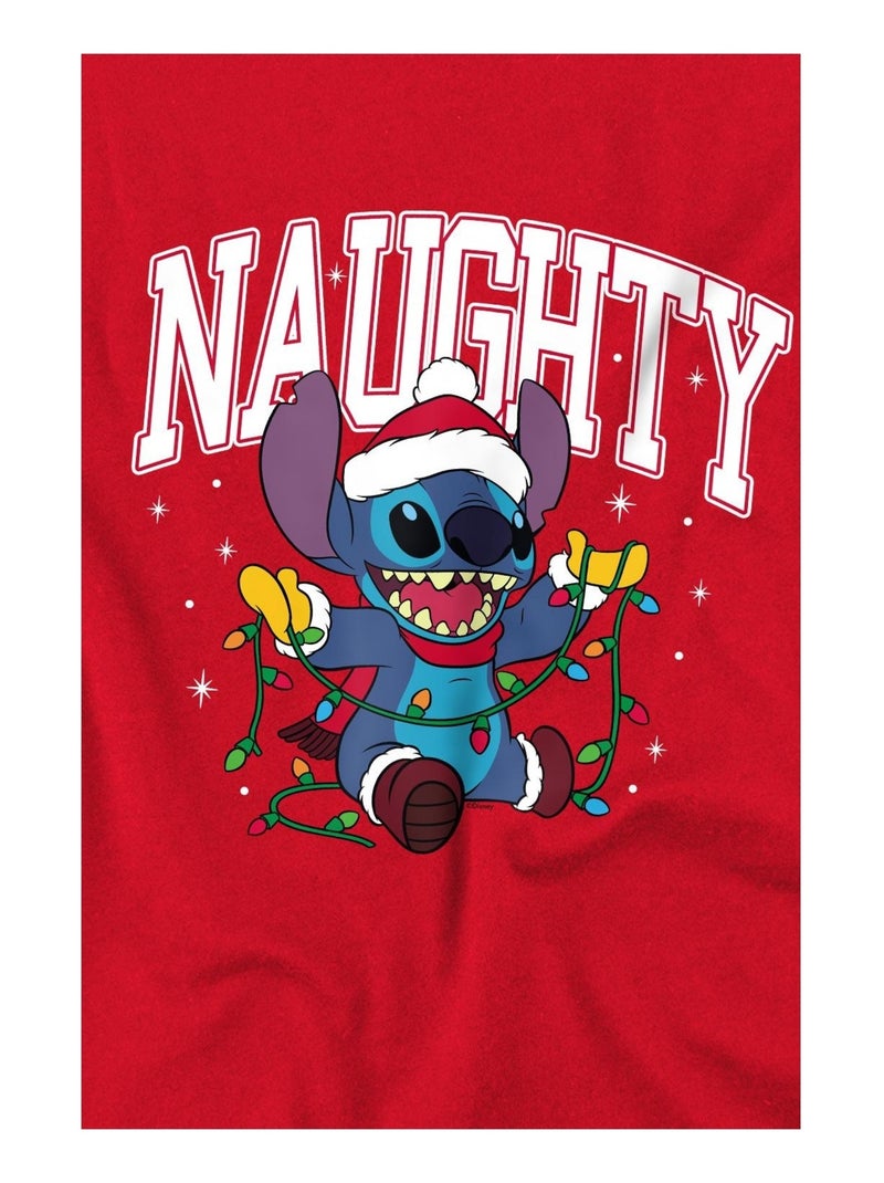 Lilo & Stitch - T-shirt NAUGHTY STITCH Rouge - Kiabi