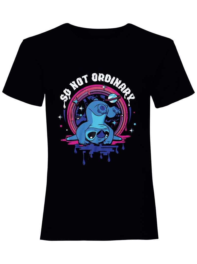 Lilo & Stitch - T-shirt NOT ORDINARY Noir - Kiabi