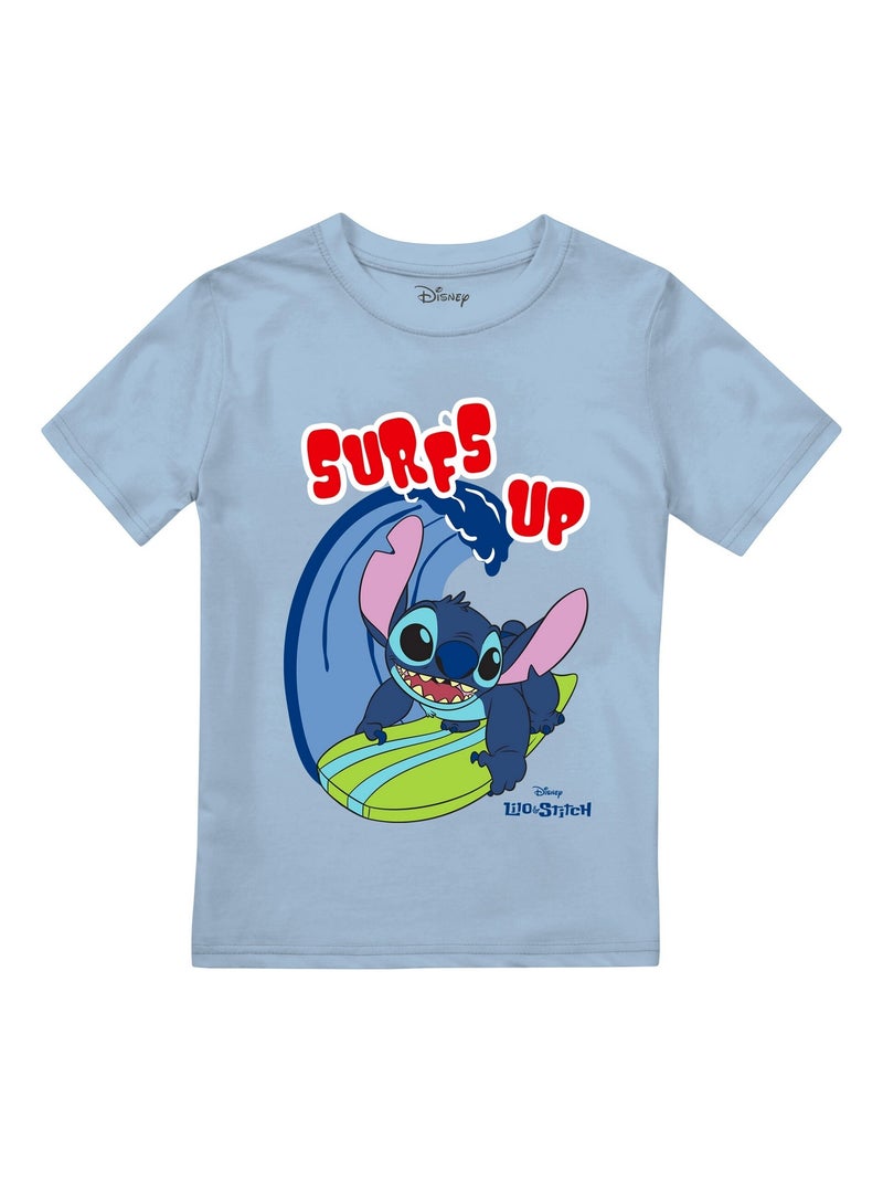 Lilo & Stitch - T-shirt SURF´S UP Bleu clair - Kiabi