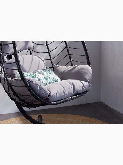 LIMA Fauteuil suspendu en résine effet rotin gris - Kiabi