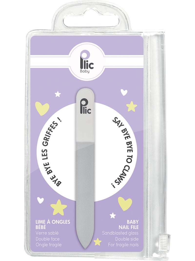 Lime à ongles bébé verre sablé double face Transparent - Kiabi