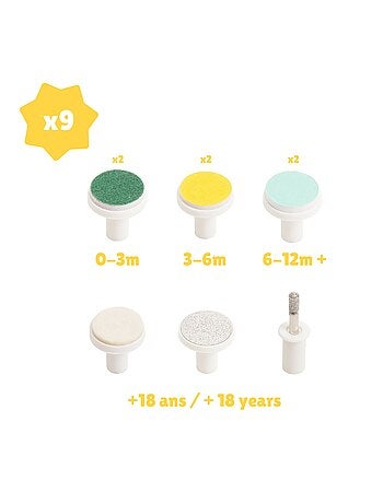 Lime à ongles électrique multi embouts 'badabulle'