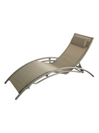 LIMEA - Transats ajustables marrons avec coussin