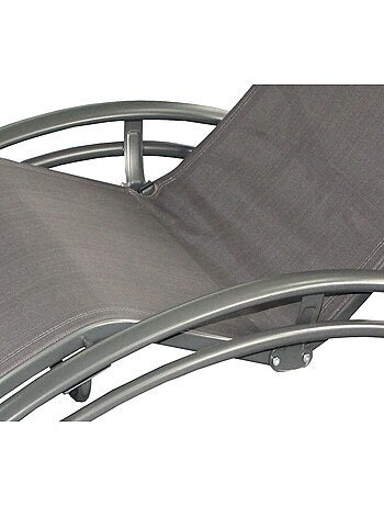LIMEA Transat ajustable et empilable avec pieds en acier gris