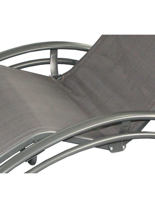 LIMEA Transat ajustable et empilable avec pieds en acier gris - Kiabi