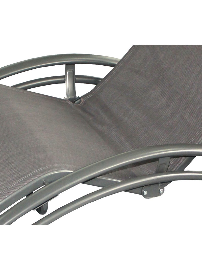 LIMEA Transat ajustable et empilable avec pieds en acier gris Gris - Kiabi