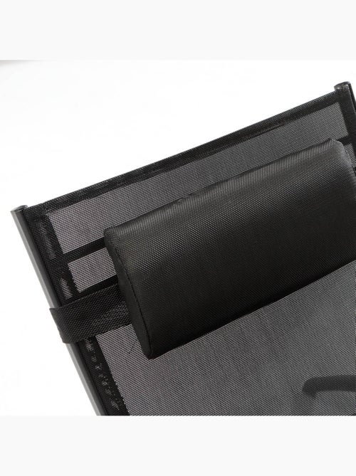 LIMEA Transat ajustable et empilable avec pieds en acier noir - Kiabi LIMEA Transat ajustable et empilable avec pieds en acier noir - Kiabi