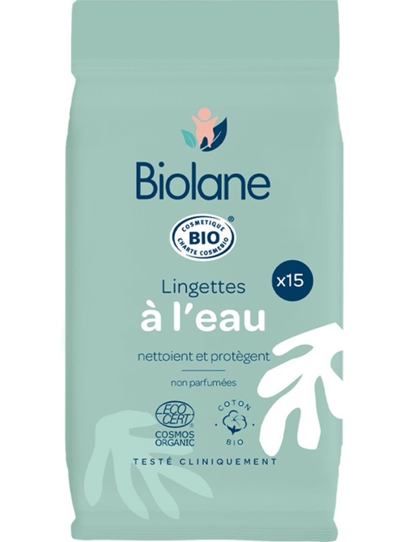 Lingettes à l'eau certifiées biologiques biolane Multicolore - Kiabi