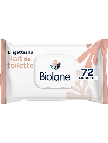Lingettes au lait de toilette biolane